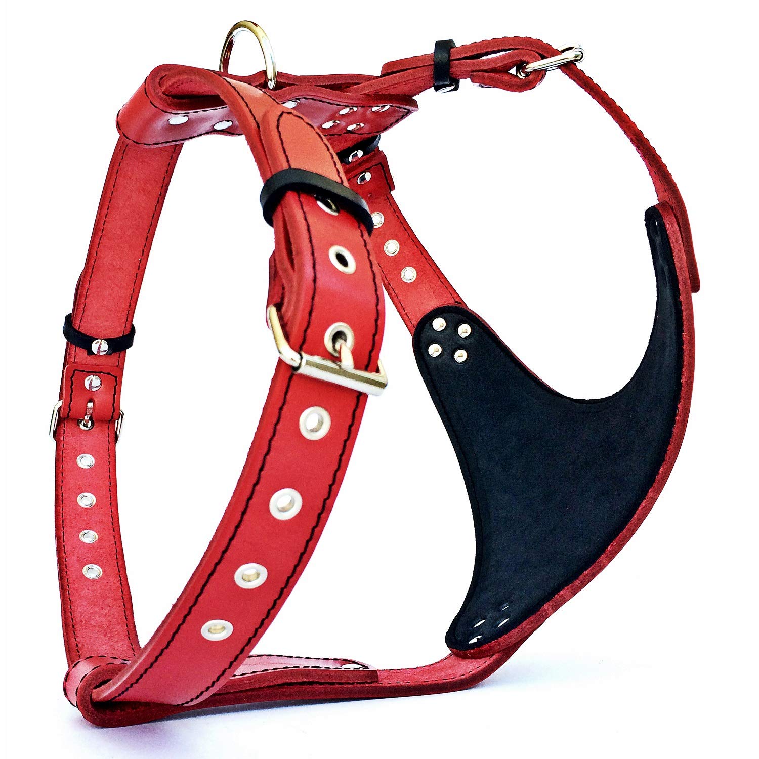 Bestia Star Studded Leather Dog Harness – Premium Adjustable Pet Harness for Small & Medium Dogs – Stylish & Durable for Walking, Training & Outdoor Adventures