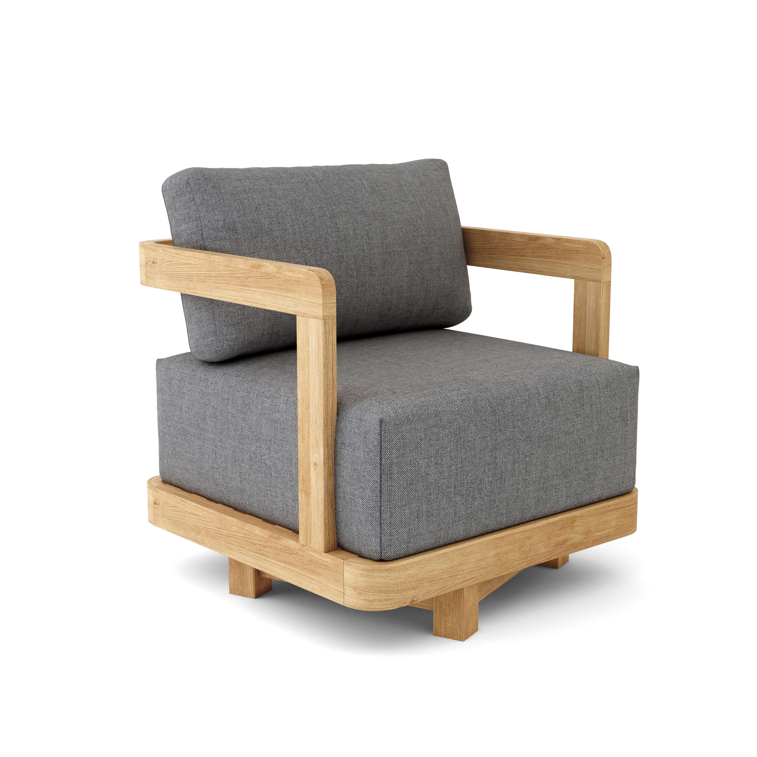Granada Swivel Armchair - Modern Accent Chair for Living Room, Bedroom, or Office - Comfortable 360-Degree Rotating Lounge Chair with Upholstered Seat and Sturdy Metal Base