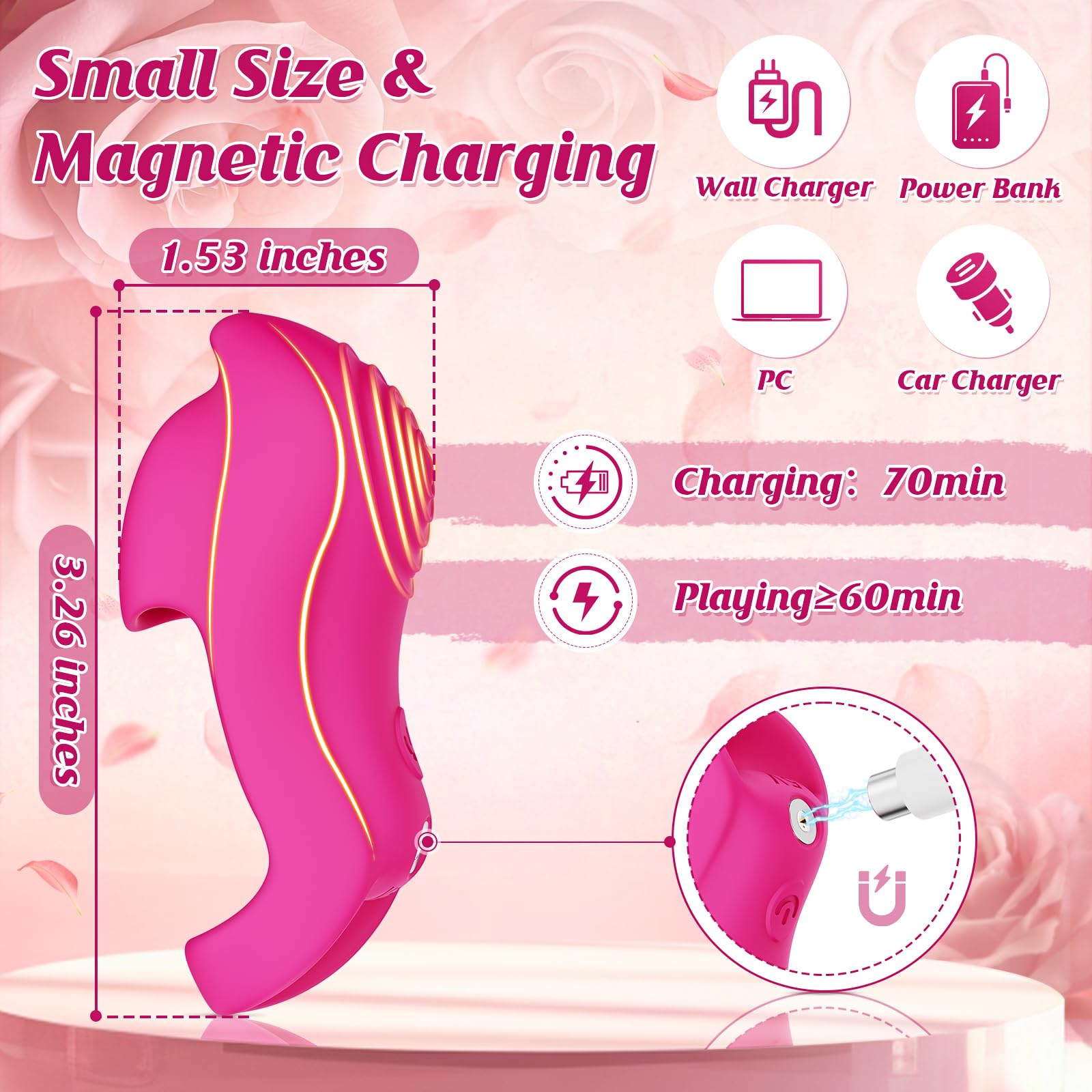 9-Speed Finger Vibrator for Women - Mini G-Spot & Clitoral Stimulator with 5 APP Control Modes, Waterproof & Quiet Adult Sex Toy for Couples - Perfect for Solo Play, Foreplay & Intimate Moments