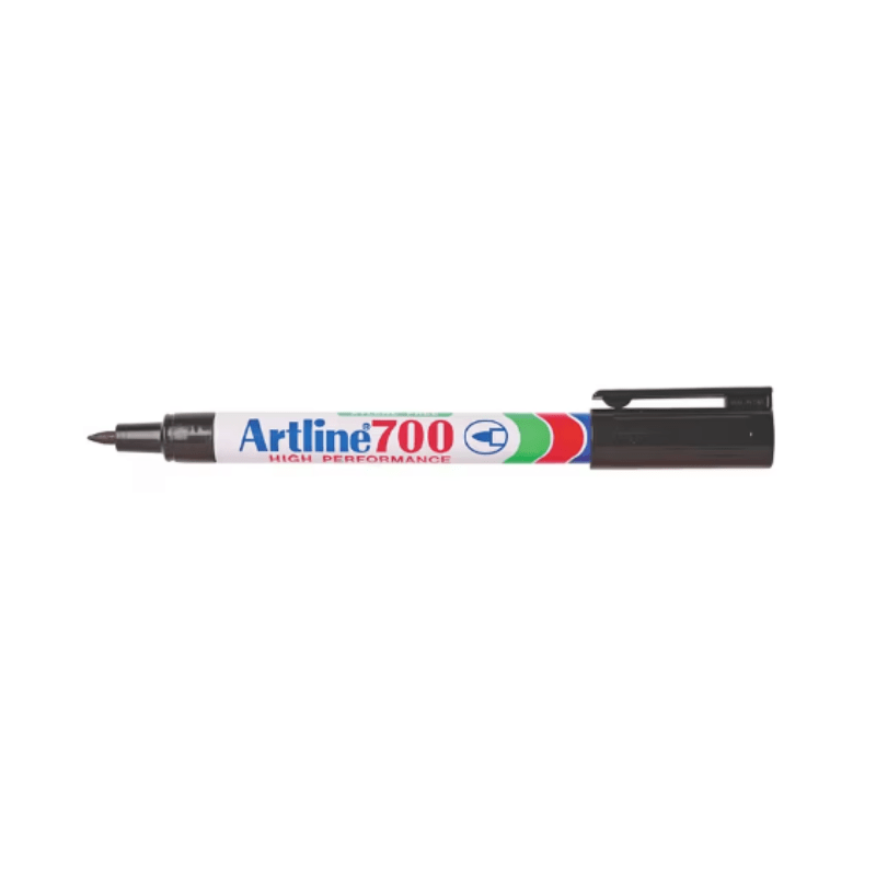 Artline 700 Permanent Marker Fine Tip Black - Waterproof & Fade-Resistant Ink for Office, School & DIY Projects