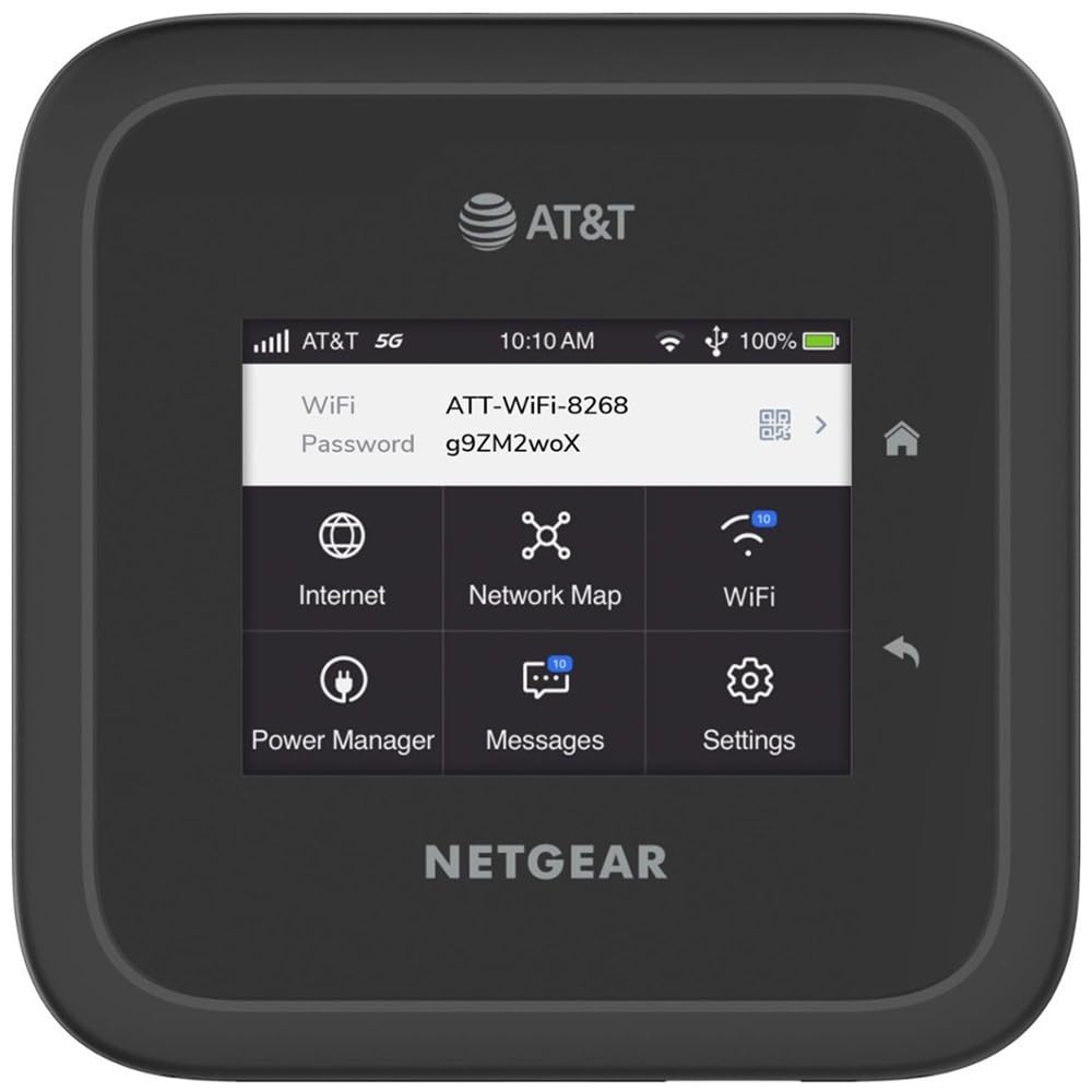 Netgear Nighthawk MR6500 M6 Pro 5G Mobile Hotspot Router - AT&T Locked (Renewed Like New, Black) | High-Speed Portable WiFi for Travel, Remote Work & Home Internet Backup