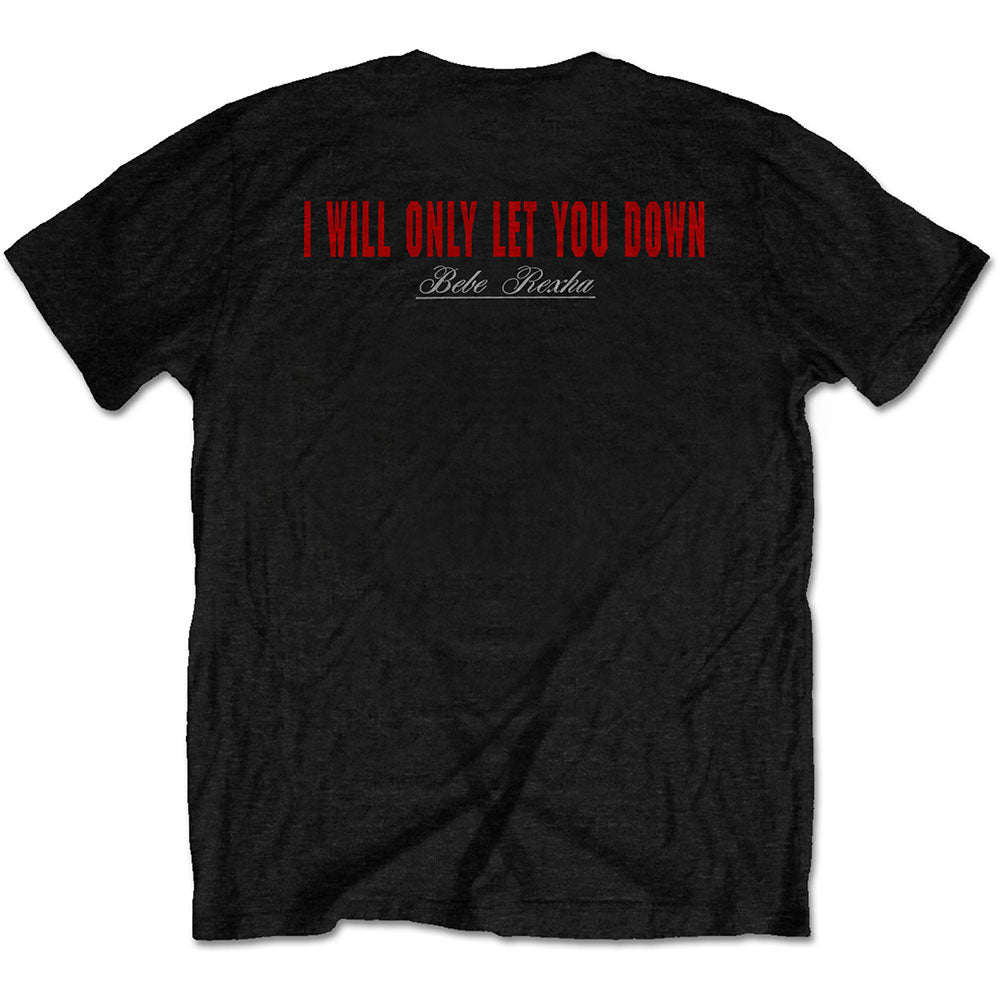 Bebe Rexha Unisex T-Shirt: Sabotage Let You Down (Back Print) | Vintage Band Tee for Men & Women | Perfect for Concerts, Parties & Casual Wear