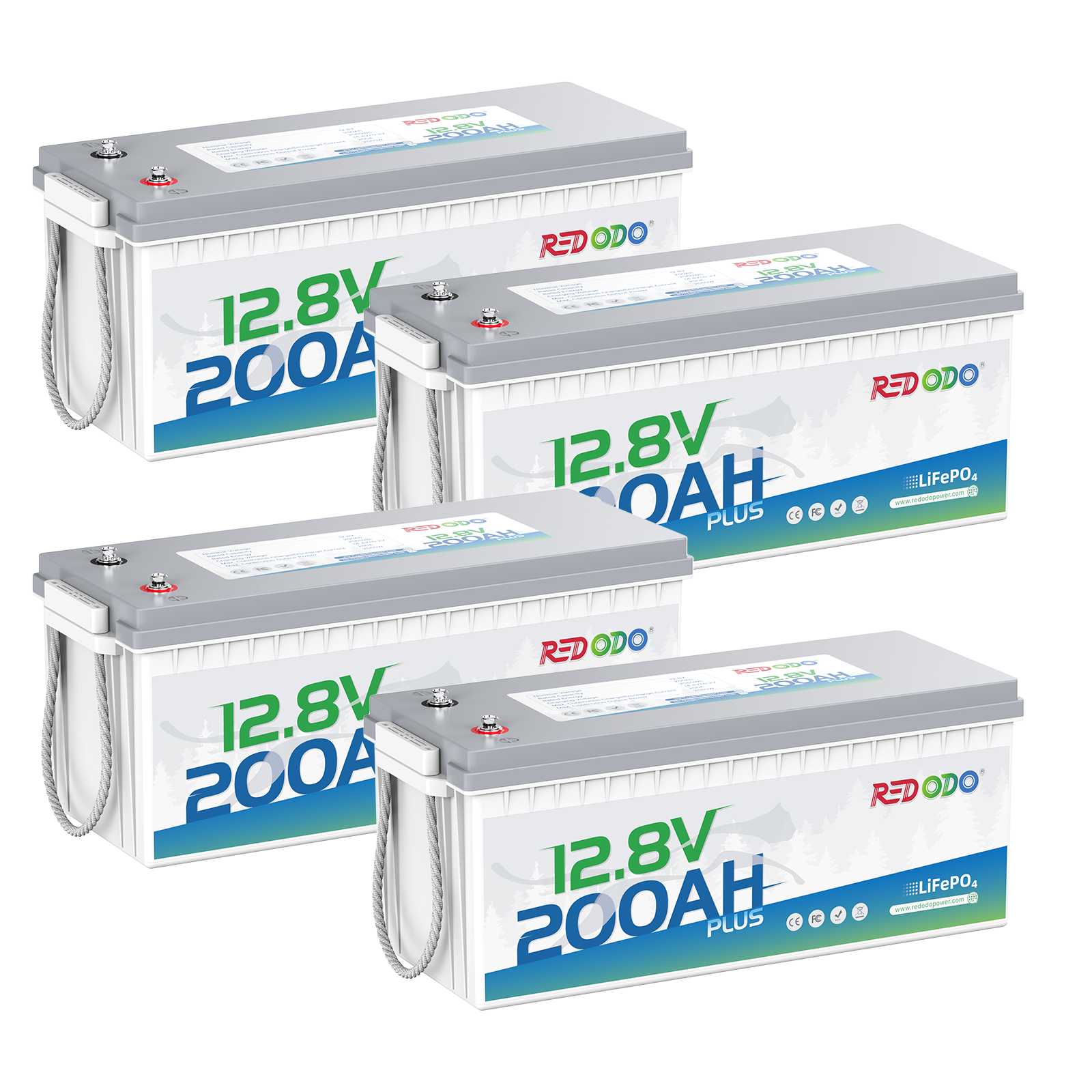 Redodo 12V 200Ah Plus Deep Cycle Lithium Battery - 2560W High Power for Solar Systems, RV, Marine & Off-Grid Applications | Reliable Energy Storage for Home Backup, Camping & Boating