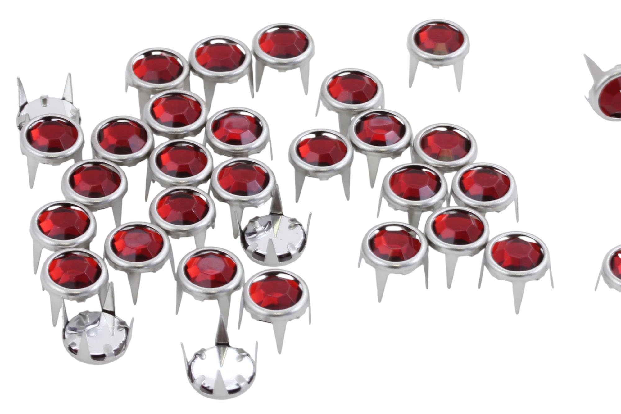 Allstarco 7mm Ruby CH17 Bedazzler Refill Rhinestones - 30-100 Preset Studs for DIY Crafts, Leatherwork & Garment Embellishment | Perfect for Decorating Shoes, Belts, T-Shirts & Accessories | Sparkling Fashion DIY Project Supplies