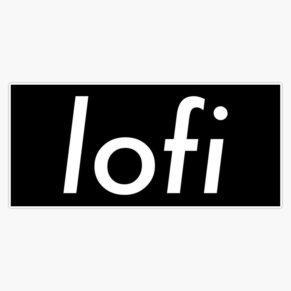 Waterproof Vinyl Sticker - Black Lofi Text Design for Cars, Laptops, Walls, Windows & Bumpers (5 Inch) - Durable Decal for Personalizing Vehicles, Tech Devices & Home Decor