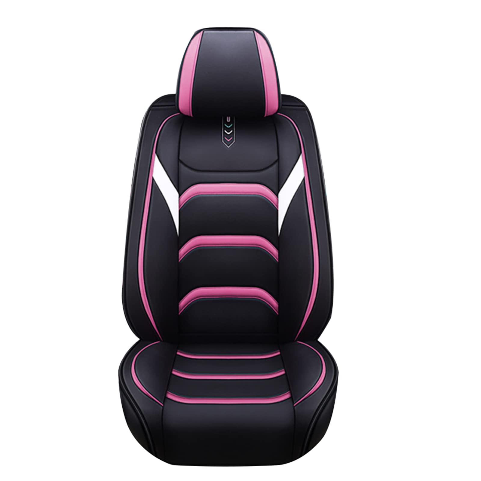 Premium PU Leather Front & Rear Seat Covers for Dodge Charger - Breathable, Comfortable & Stylish Pink & Black Design - Perfect for Daily Commute, Road Trips & Car Protection