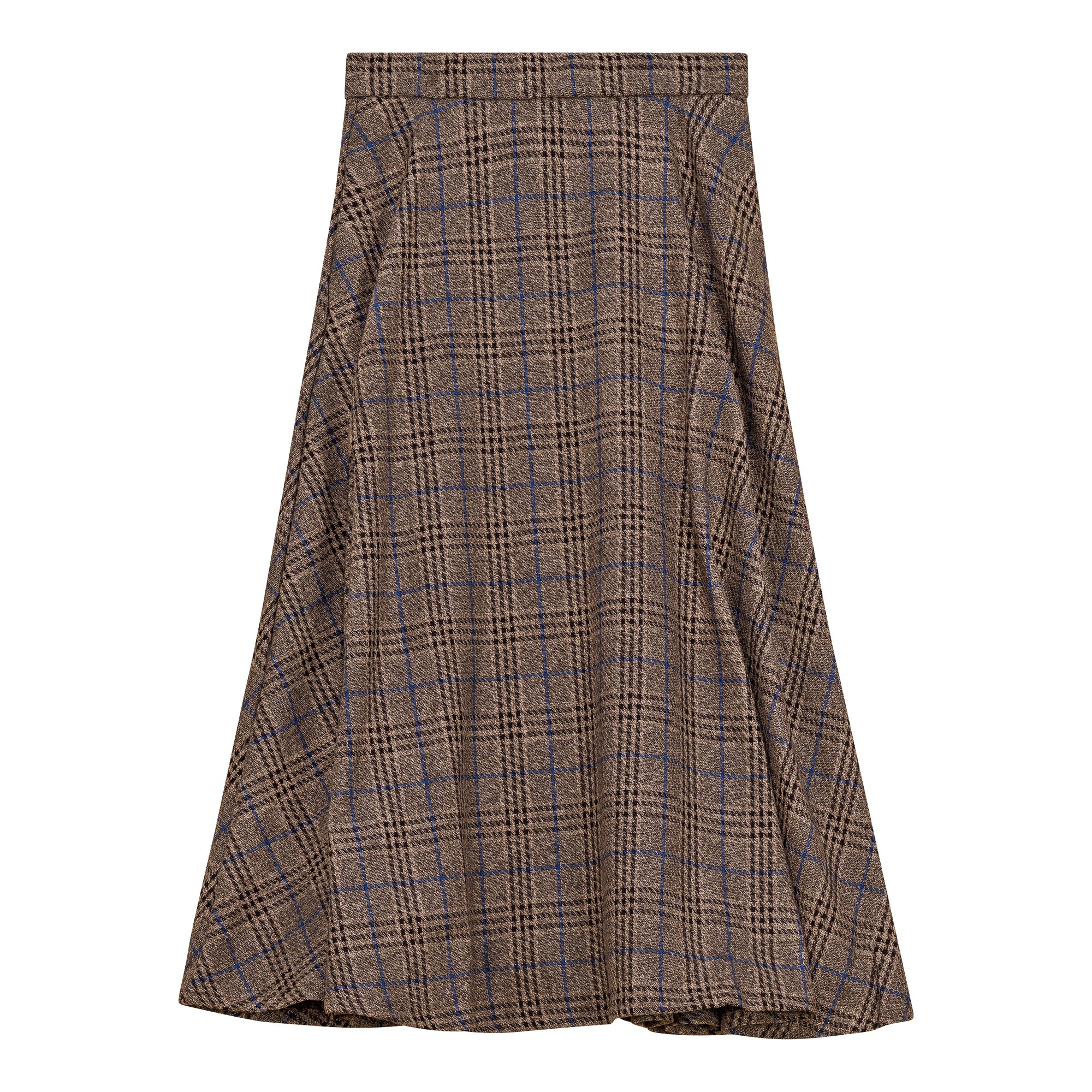 Stylish Waist A-Line Midi Plaid Skirt for Women - Perfect for Office Wear, Casual Outfits & Fall Fashion