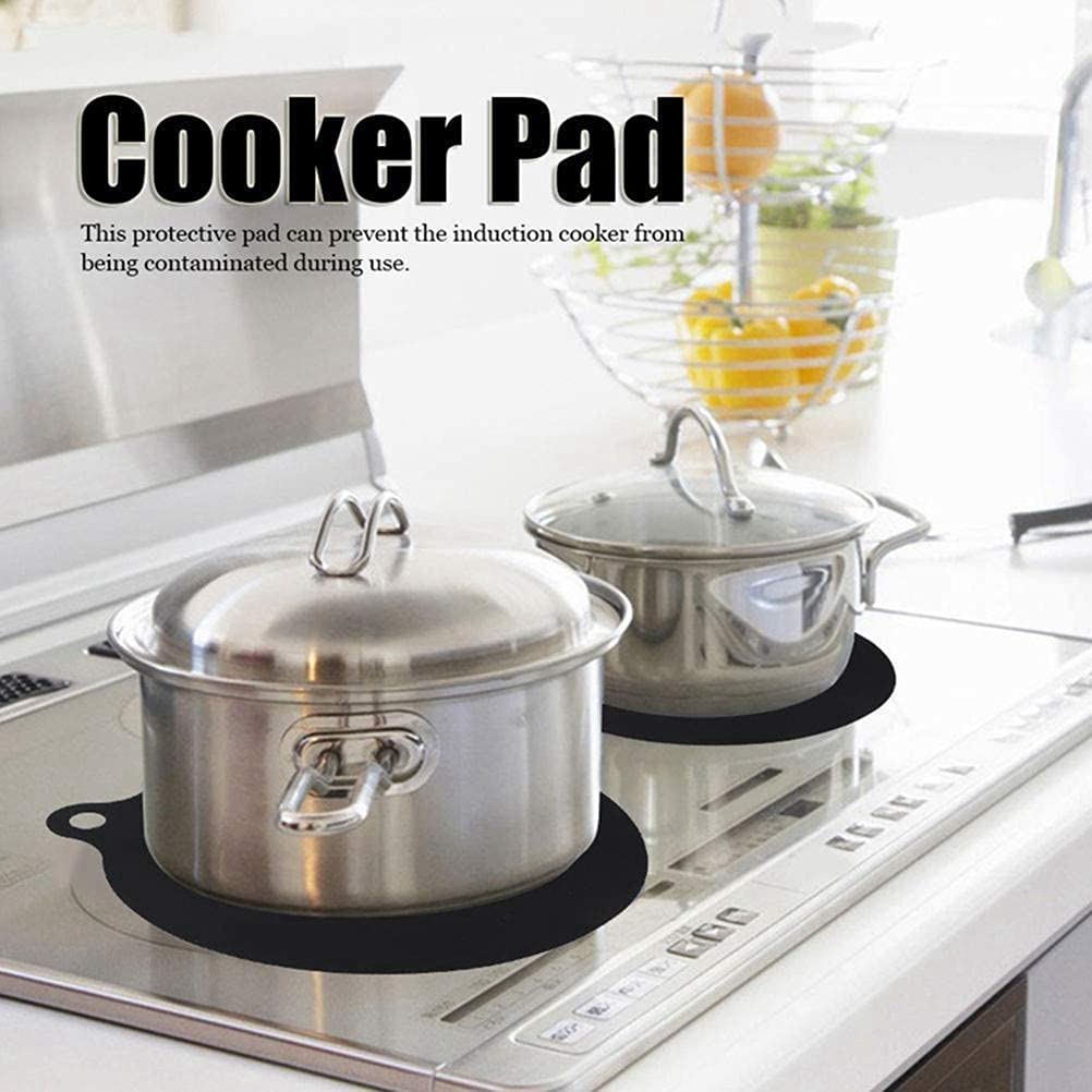 4-Pack Non-Slip Silicone Cooktop Protector Mats - Heat Resistant Reusable Induction Burner Covers for Pots & Pans - Perfect for Electric Stoves, Kitchen Safety & Countertop Protection