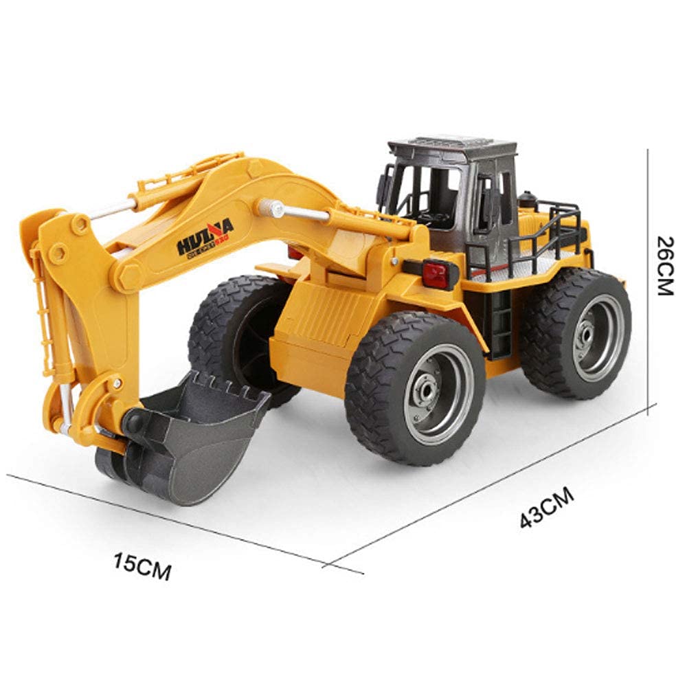 6-Channel Remote Control Excavator Toy - RC Construction Vehicle with Realistic Digging & Dumping Functions, Engineering Sand Digger for Kids Ages 6-12 | Perfect for Outdoor Play, Sandbox Activities & Construction Pretend Play