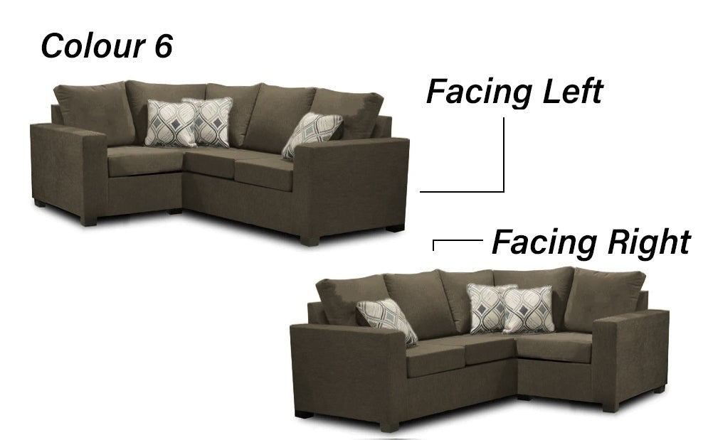 Premium Canadian Made 2x1 Sectional Sofa - LHF/RHF Configurable with 17 Color Options | Modern Living Room Furniture for Small Spaces & Apartments