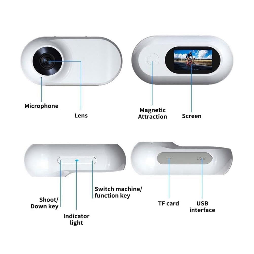 Suoumwa Cat Camera Collar - 170° Wide Angle Wireless Action Camera for Pets, Stable HD Video Recording - Perfect for Pet Monitoring, Training & Outdoor Adventures