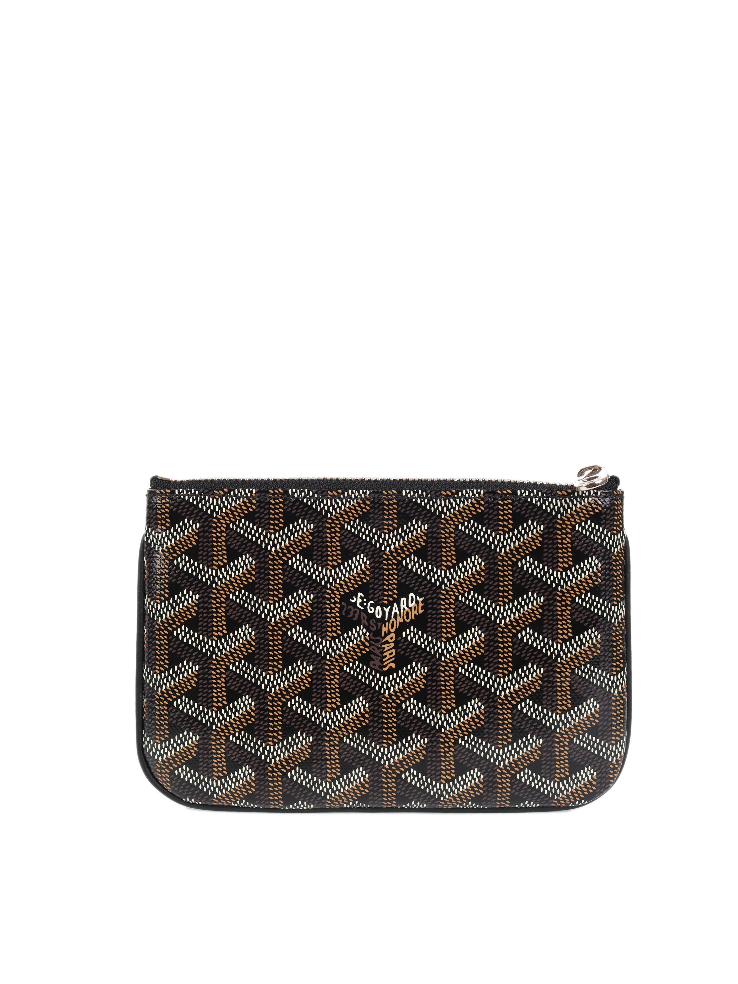 Goyard Black Senat Mini Wallet Purse - Compact Luxury Card Holder for Women & Men - Perfect for Everyday Use, Travel & Business