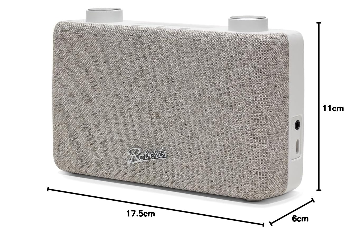 Roberts PLAY11 Portable Dab+/FM Radio - Compact & Wireless Bluetooth Speaker for Home, Office, and Outdoor Use
