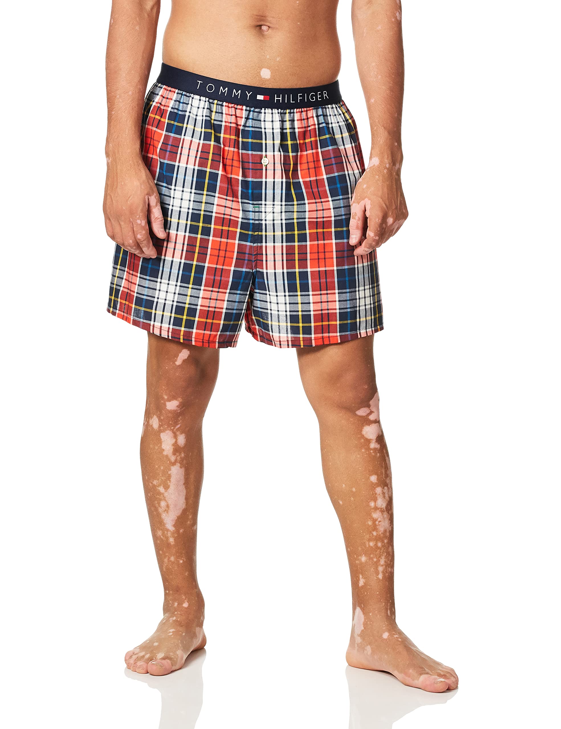 Tommy Hilfiger Men's Cotton Woven Boxer Briefs - Soft & Breathable Underwear for Everyday Comfort - Perfect for Work, Travel & Lounge