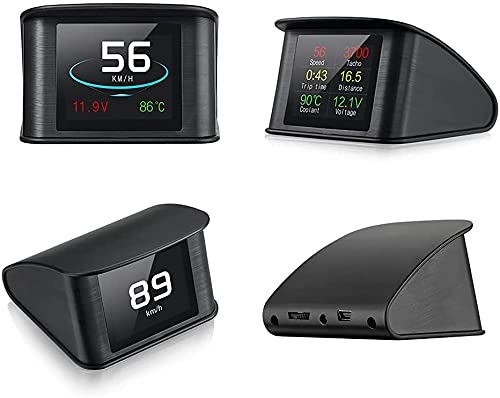 Universal Car HUD Display - Smart Digital Speedometer & Overspeed Alarm with OBD2 LCD Projector for All Vehicles | Real-Time Speed Tracking for Safer Driving