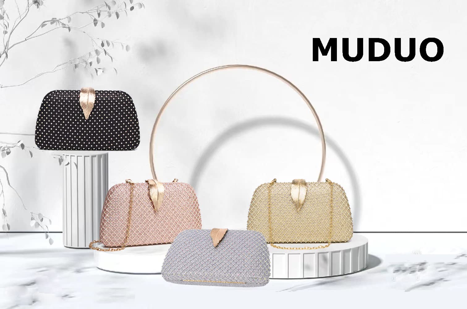 Elegant Colored Diamond Clutch Purses for Women - Perfect Evening Bags & Wedding Handbags | Luxury Evening Clutch Purse for Parties, Prom, Birthday Gifts & Special Occasions