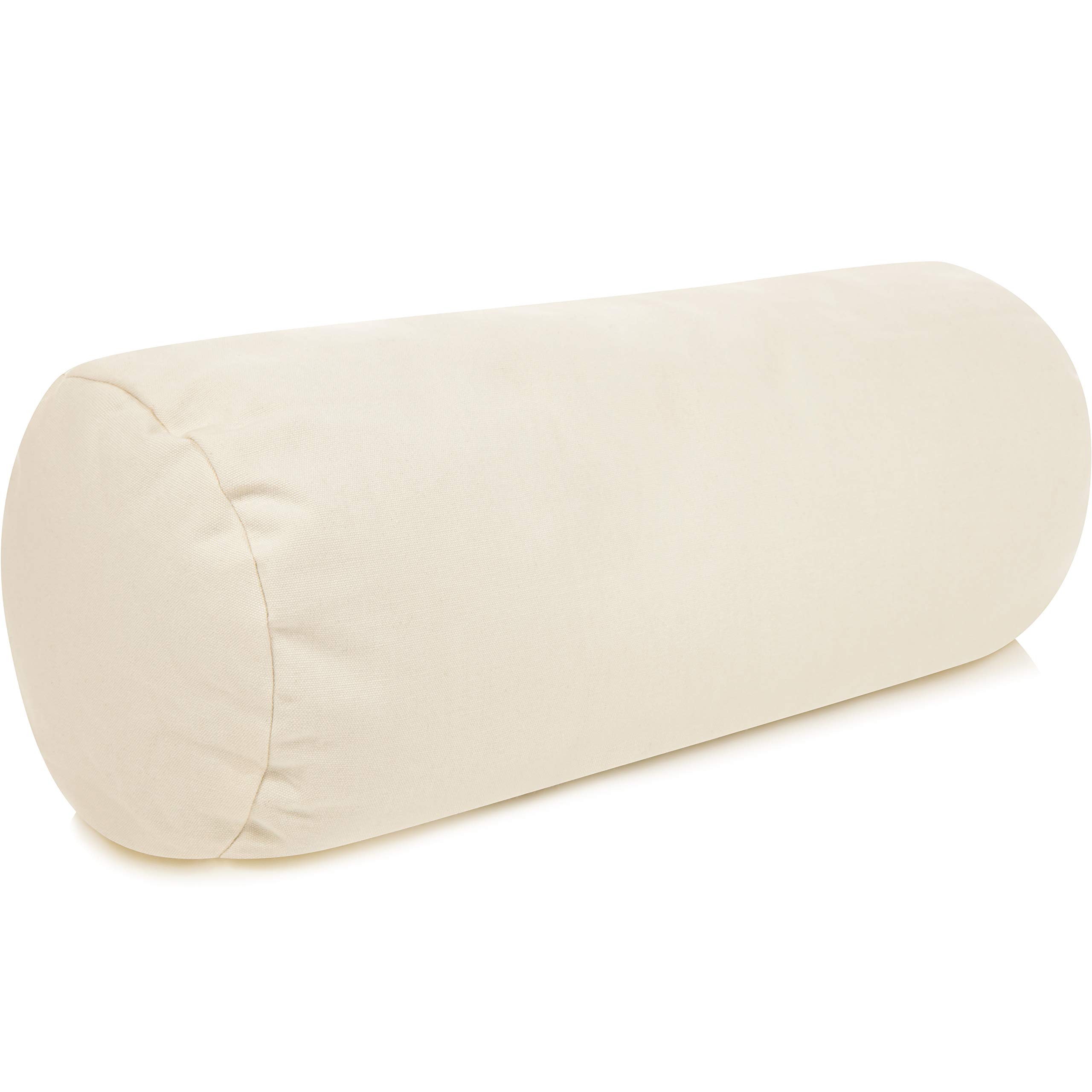 Organic Buckwheat Neck Pillow - US Grown Buckwheat Hulls for Cool Ventilation - Adjustable Zipper Design - Japanese Style Cervical Support Pillow for Sleeping, Travel & Office Ergonomics