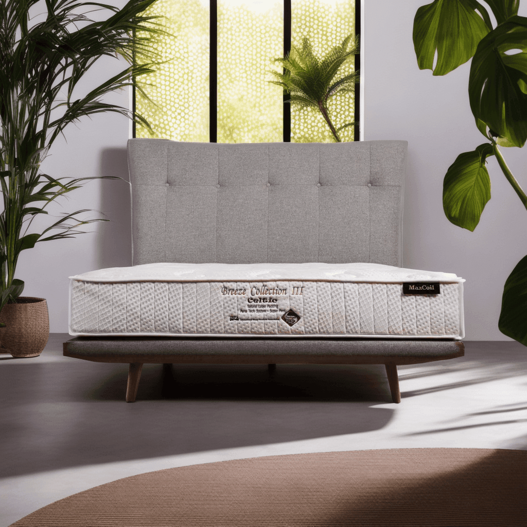 Lucien Fabric Bed Frame - Queen Size, Pet Friendly Upholstered Platform Bed with Wooden Slats - Perfect for Modern Bedrooms, Guest Rooms & Pet Owners