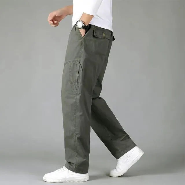 Men's Loose Fit Cargo Pants - Comfortable Tactical Work Pants with Multiple Pockets for Outdoor, Hiking & Casual Wear