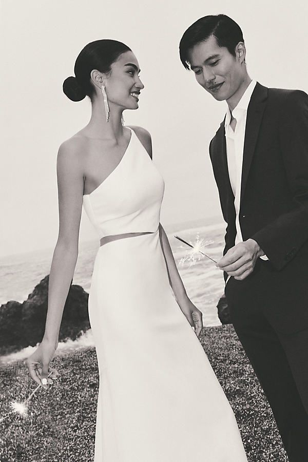 Jenny Yoo Blanca Wedding Gown - Elegant A-Line Bridal Dress with Lace Details | Perfect for Beach, Church & Formal Weddings