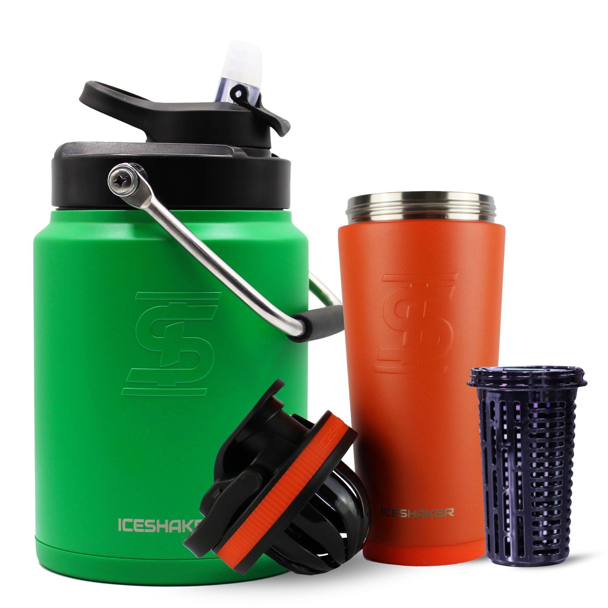Premium Ice Shaker Hydration Pack - Insulated Water Bottle for Gym, Workout & Outdoor Sports - Leakproof & BPA-Free Shaker Cup for Protein Shakes & Cold Drinks