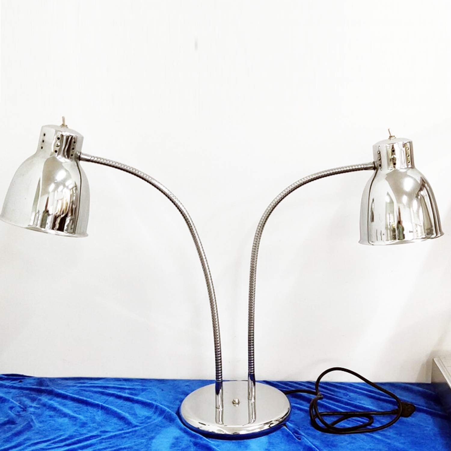 2-Pack Food Heat Lamps - Commercial French Fry Warmer Lights for Restaurant Kitchen, Countertop Heating Lamps 220V - Perfect for Keeping Food Warm in Buffets, Cafes, and Catering Events