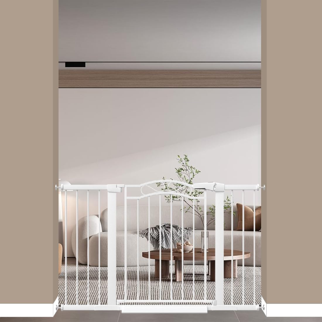 Fairy Baby Safety Gate for Doorways, Stairs & Hallways - Adjustable Pressure Mounted (48.82