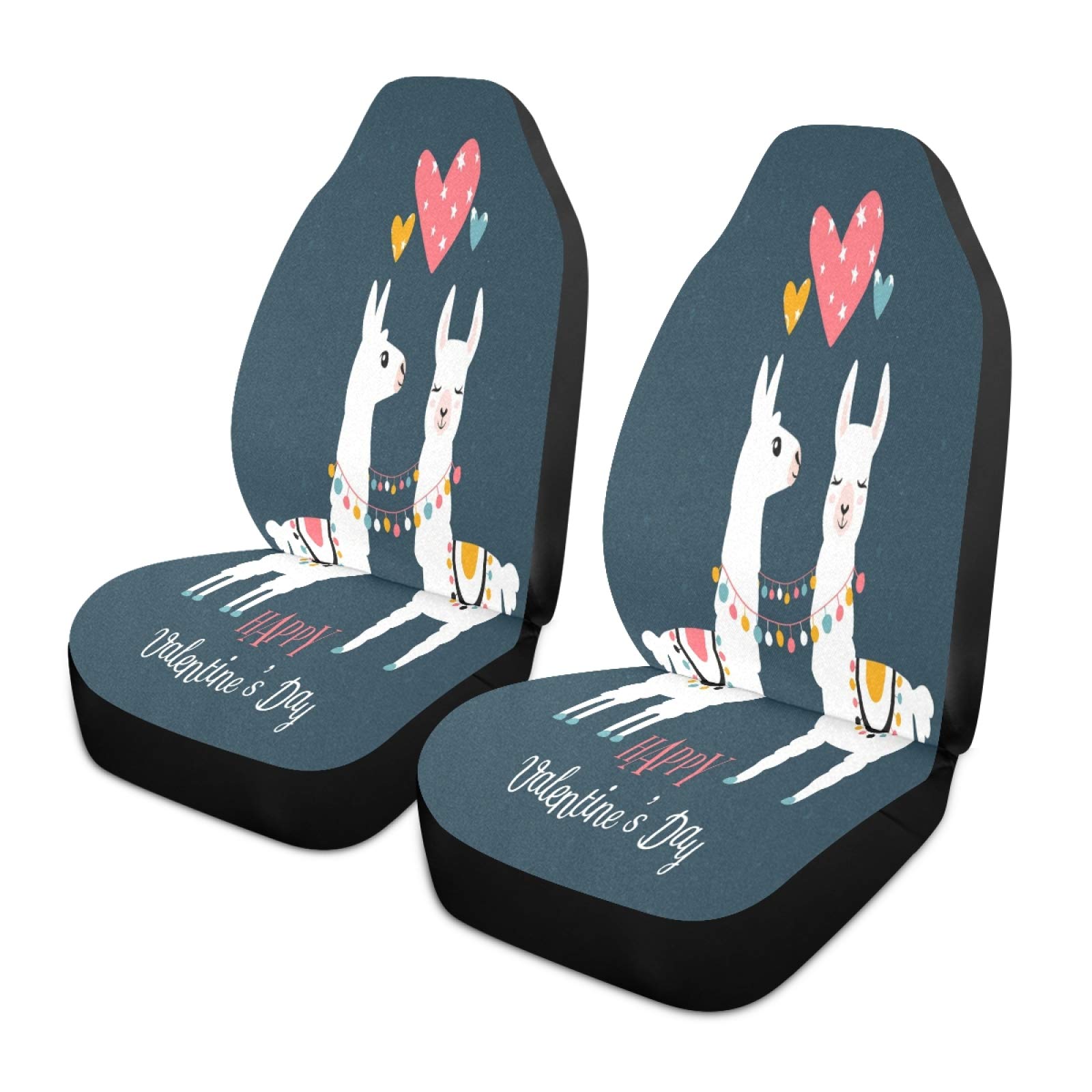 Premium Blueangle Llama Alpaca Car Seat Covers - Universal Fit for Cars, SUVs & Trucks | Soft Automotive Bucket Seat Protectors (1PC) - Perfect for Road Trips, Daily Commutes & Pet-Friendly Rides