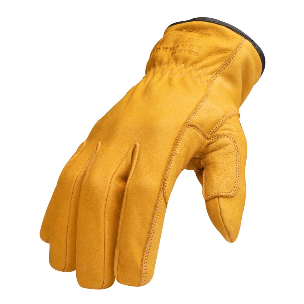212 Performance LDC5 Level 5 Cut Resistant Leather Work Gloves - Large, Brown - Ideal for Construction, Metalworking & Automotive Safety Use