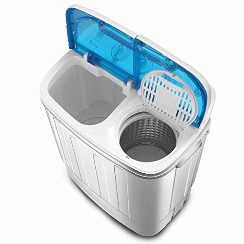 ZOKOP XPB46-RS4 13Lbs Semi-Automatic Twin Tub Washing Machine - Compact Portable Laundry Washer for Apartments, Dorms, RVs (White & Blue) | Perfect for Small Spaces & Travel Use