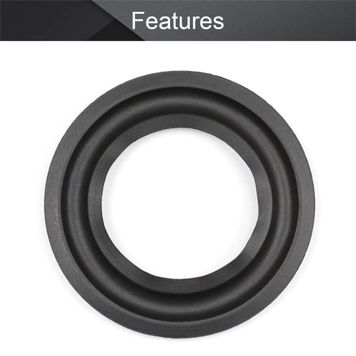 Fielect 3.5 Inch (83mm) Speaker Rubber Edge Surround Rings - Replacement Parts for Speaker Repair & DIY Projects (1 Pack) - Perfect for Home Audio, Car Speakers, and DIY Speaker Building