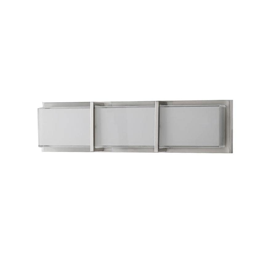 Allen + Roth Brighton 3-Light Nickel Vanity Light - Modern Bathroom Lighting Fixture for Contemporary Home Decor, Perfect for Bathroom Vanity, Powder Room or Dressing Area