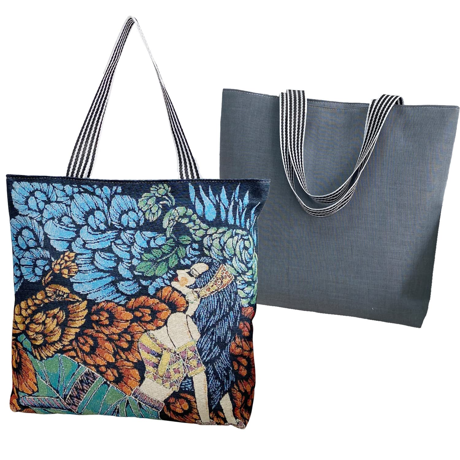 Aulpon Canvas Tote Bag for Women - Large Reusable Shopping Grocery Beach Bag - Eco-Friendly Cotton Carryall for Work, Travel & Daily Use