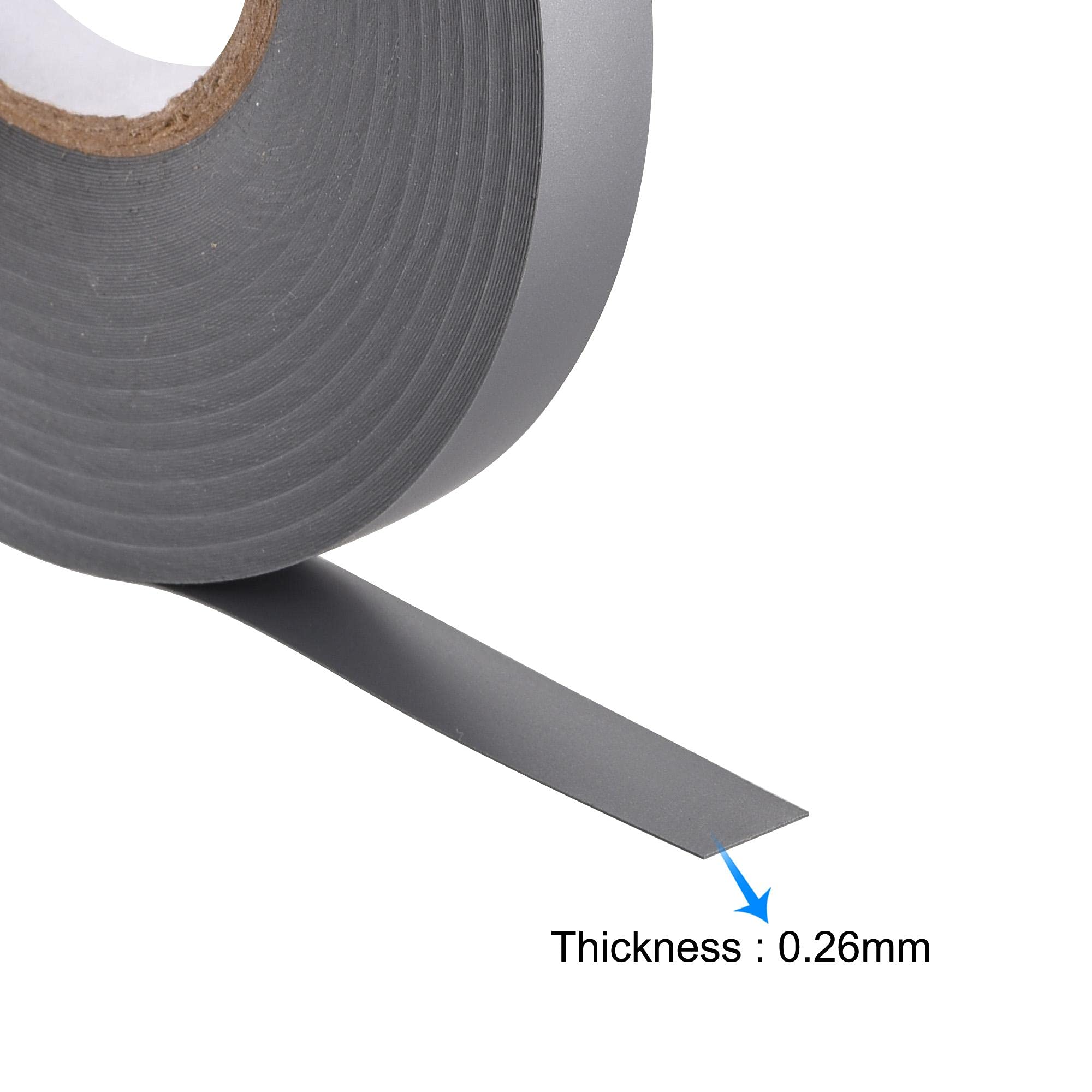 Premium PVC Electrical Insulating Tape - 10mm Width, 26M Length, 0.26mm Thick - Grey Color for Wire Harnessing, Cable Repair & DIY Electrical Projects