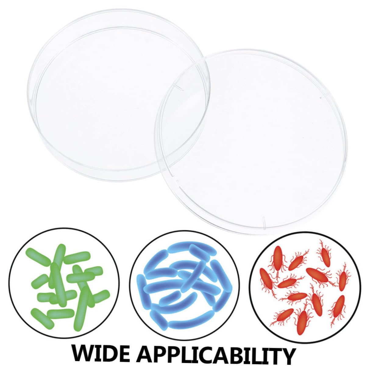 30pcs Plastic Petri Dishes for Cell Culture, Tissue Culture, and Lab Experiments - Ideal for Microbiology, Biology Labs, and Scientific Research