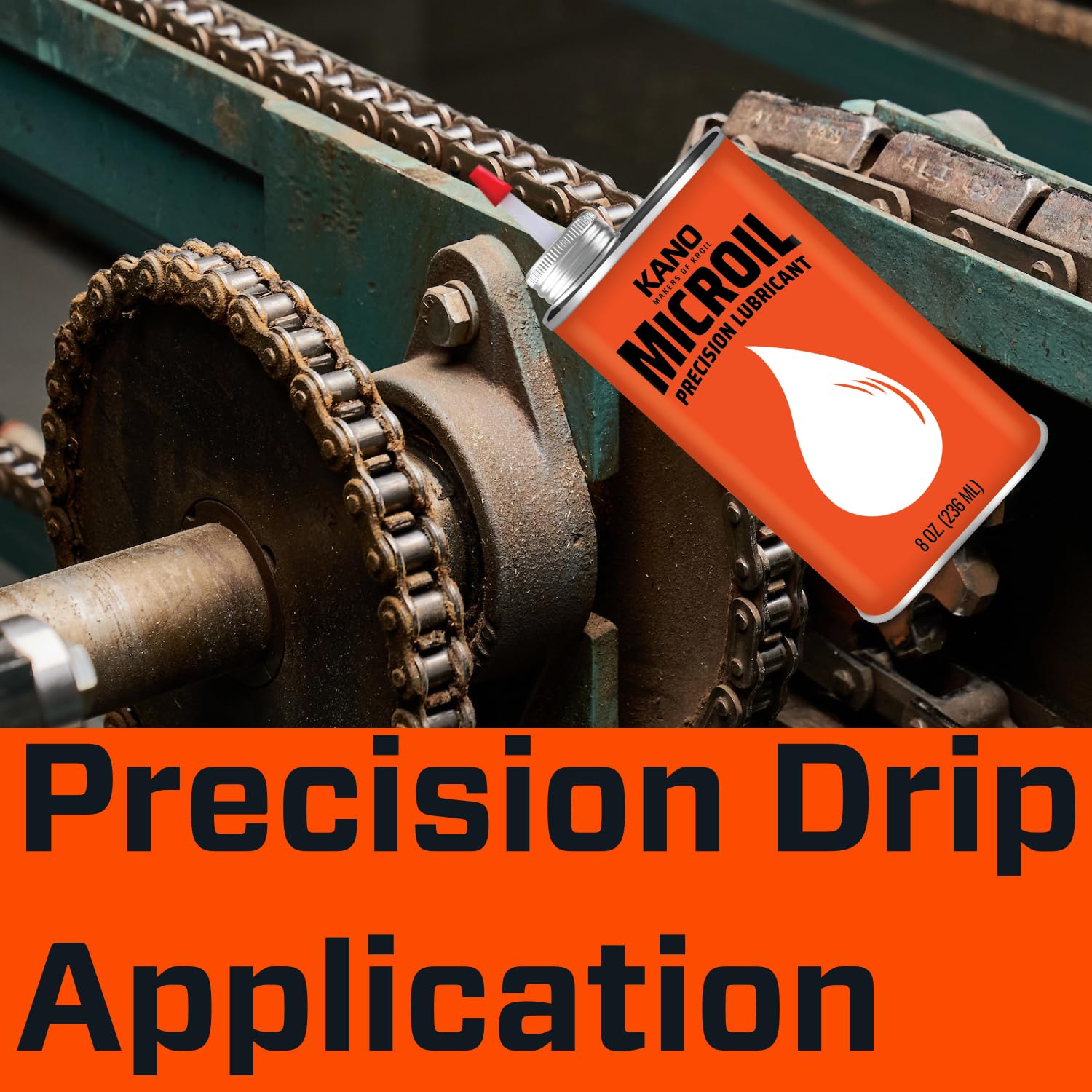 Kroil Microil Precision Lubricant (1 Gallon Can, Case of 2) - Multipurpose Drip Oil for Bearings, Firearms, Hinges, Chains & Small Mechanisms | Long-Lasting Instrument Lubrication | Ideal for Industrial Maintenance, Automotive Repair & Home DIY Projects (AZMC011C2)