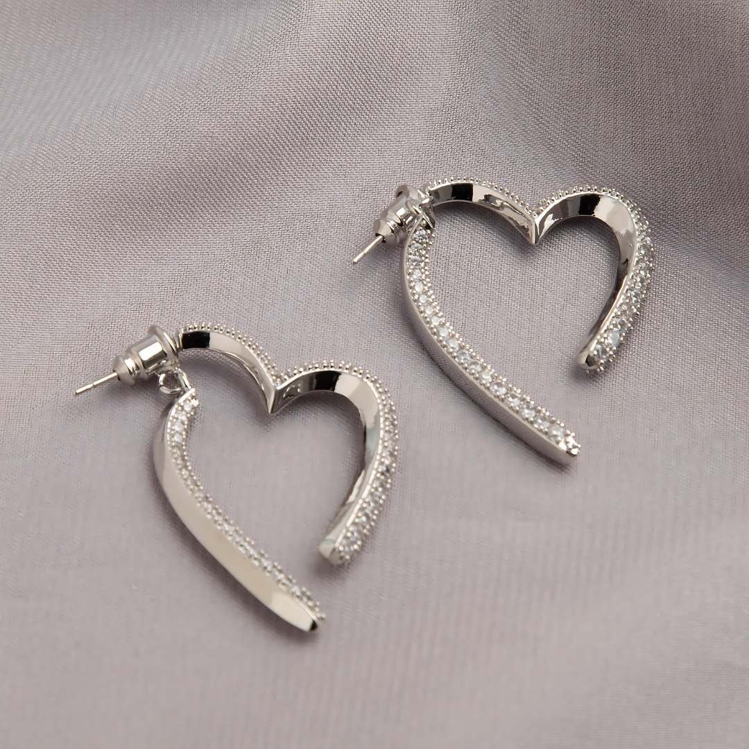 Luxury 14K Gold Heart Spiral Hoop Earrings for Women - Elegant Dainty Jewelry Gift for Valentine's Day, Anniversary & Date Night | A7691