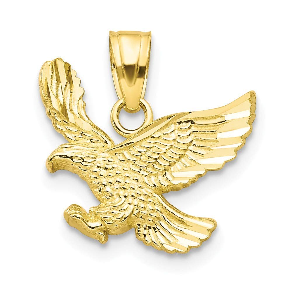 10K Yellow Gold Eagle Charm Pendant - Roy Rose Jewelry for Men & Women - Perfect for Gifts, Necklaces & Bracelets