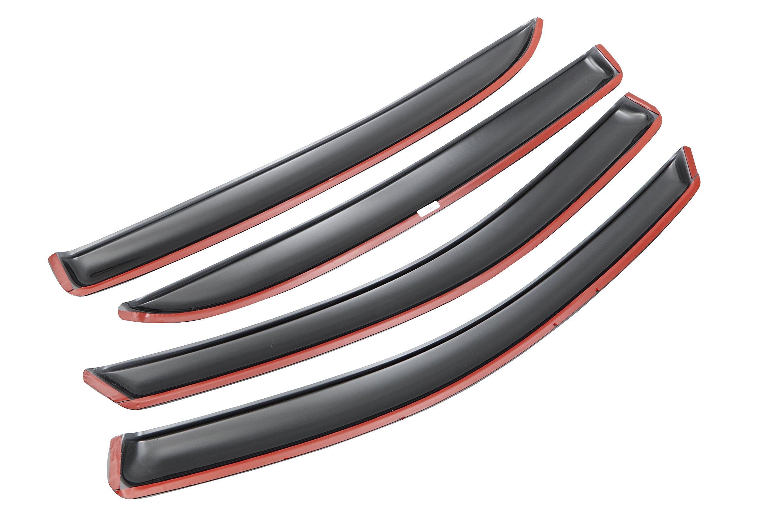GM Accessories 17800129 Smoke Black Front & Rear Tape-On Side Window Weather Deflectors - Rain & Wind Protection for Trucks, SUVs, and Vans - Perfect for All-Weather Driving and Road Trips