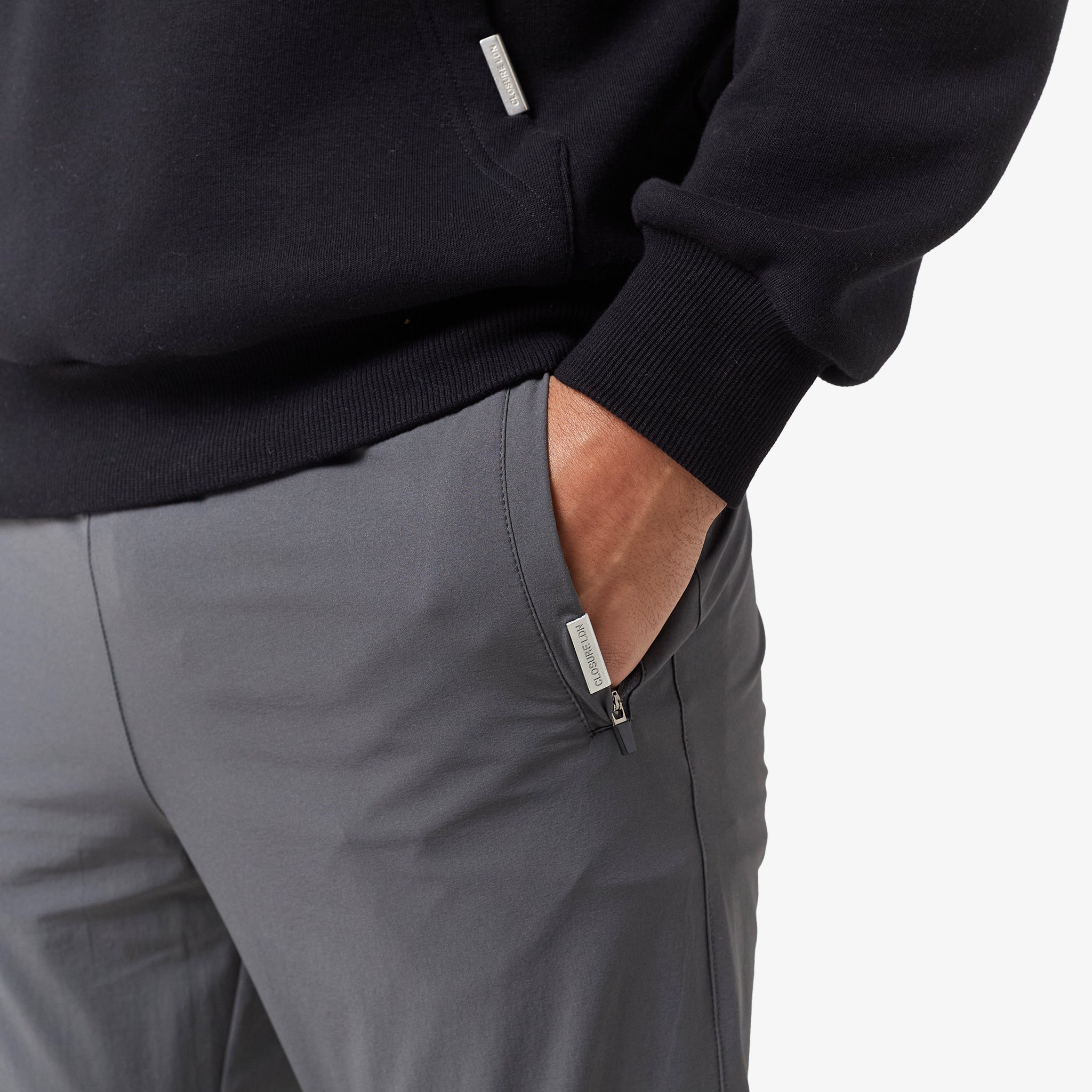 Everyday Tech Pants for Men - Comfortable Stretch Travel & Work Pants in Charcoal Gray | Perfect for Office, Commuting & Outdoor Activities