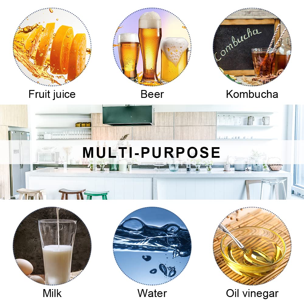 10 Pack Swing Top Glass Bottles 8.5 oz - Flip Top Beer Brewing Bottles for Kombucha, Homemade Kefir, Water, Beverages, Soda, Oil, Vinegar & Fermentation - Perfect for Limoncello, Home Brewing, DIY Drinks & Kitchen Storage