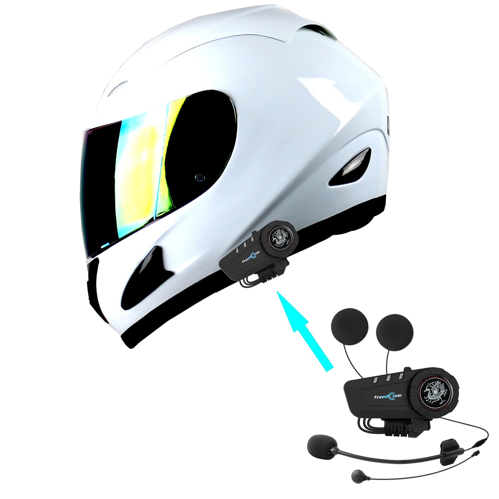WOW Motorcycle Street Bike Full Face Helmet - DOT Certified, Lightweight & Ventilated for Men & Women - Perfect for Cruiser, Sport Bike & Daily Commuting