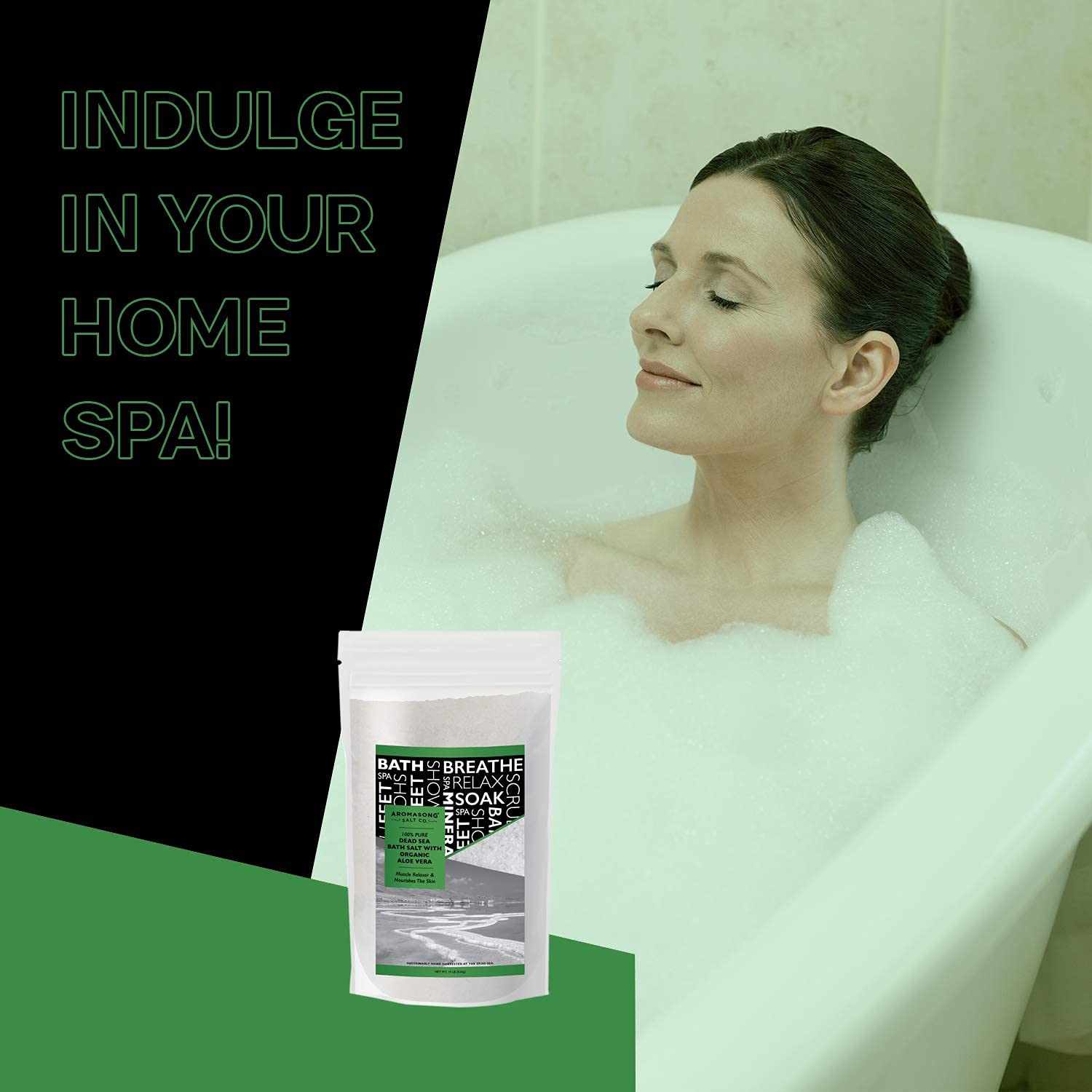 100% Pure & Natural Dead Sea Salt with Organic Aloe Vera - 19 Lbs Fine Grain Bulk Spa Bath Salts for Relaxation | Resealable Pack for Body Wash, Scrub & Muscle Soak | Perfect for Men & Women with Tired Muscles & Skin Issues | Ideal for Home Spa, Stress Relief & Skin Therapy
