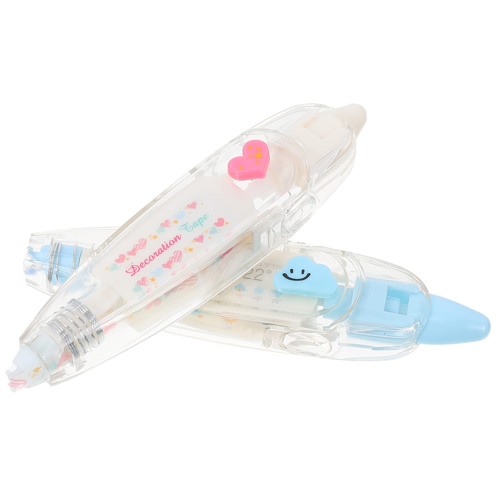 2-Pack Cabilock Correction Tape Pens - White Decorative Correction Tapes for School, Office & Crafting | Perfect for Greeting Cards, Diaries, Scrapbooking, Letters & Stationery Supplies