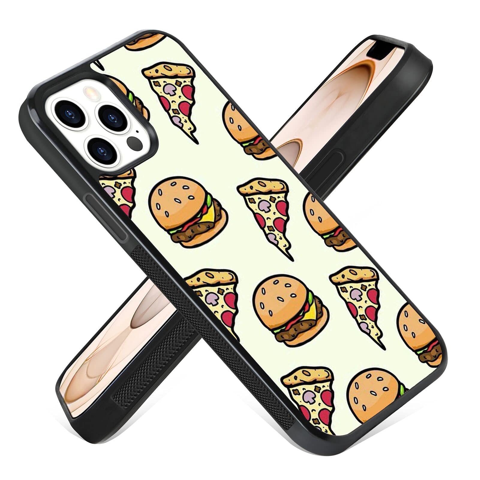 CHUANSHI iPhone 13 Pro Case - Shockproof TPU Phone Cover with Pizza & Burger Design | Full Body Protection for Everyday Use | Perfect for Food Lovers & Trendy Style