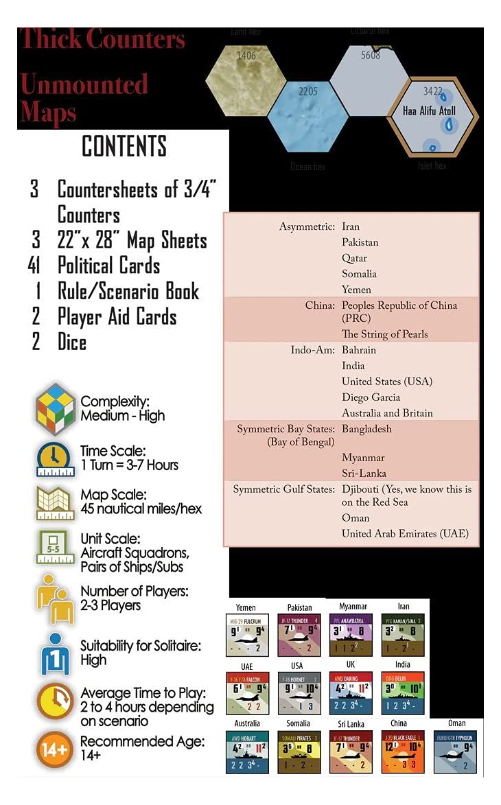 Indian Ocean Region: South China Sea Vol. II - Strategic Board Game by Compass Games | Historical War Simulation for Adults & Strategy Game Enthusiasts | Perfect for Game Nights & Military History Buffs