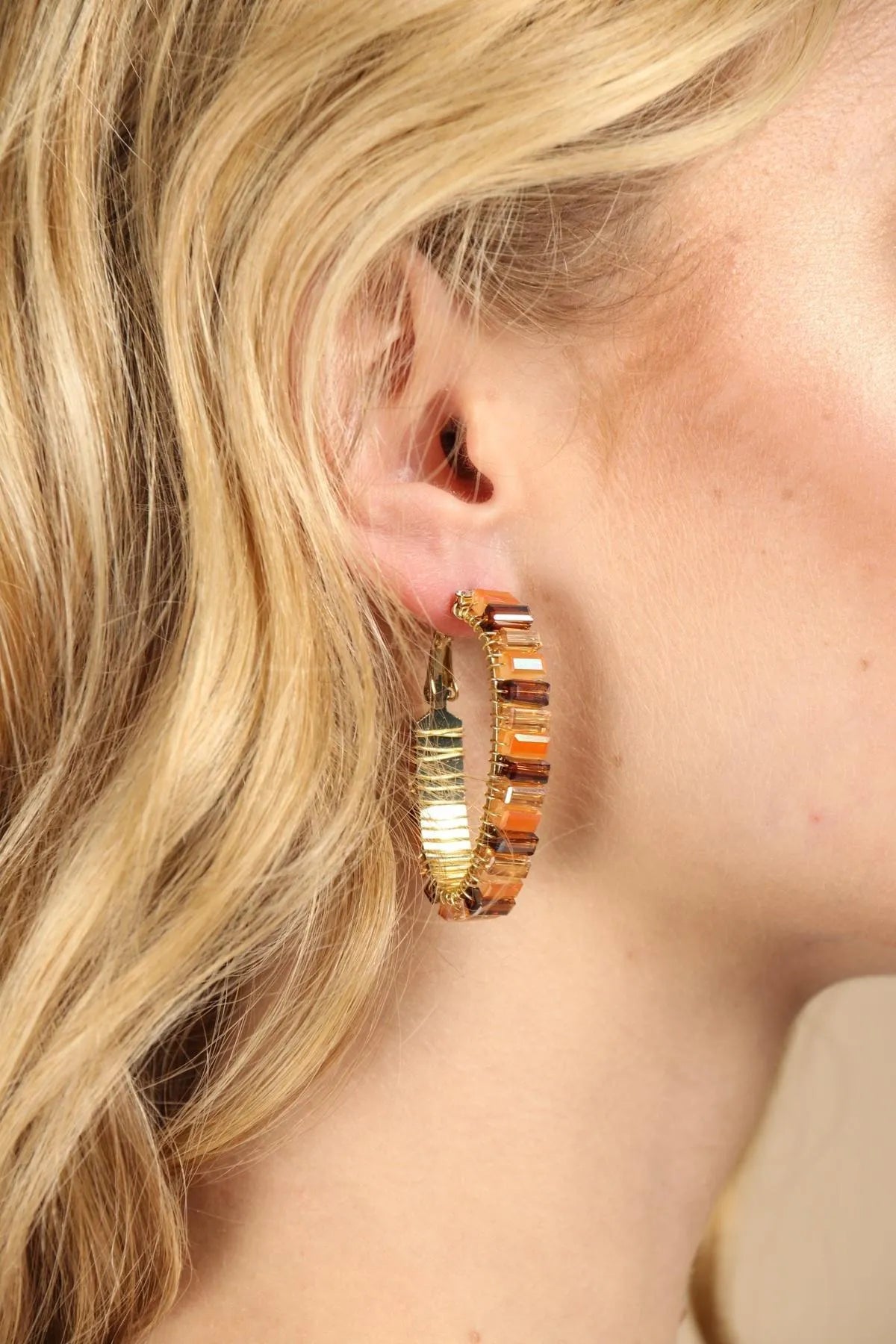 Handmade Mosaic Beaded Hoop Earrings for Women - Boho Chic Jewelry for Parties, Weddings & Everyday Wear