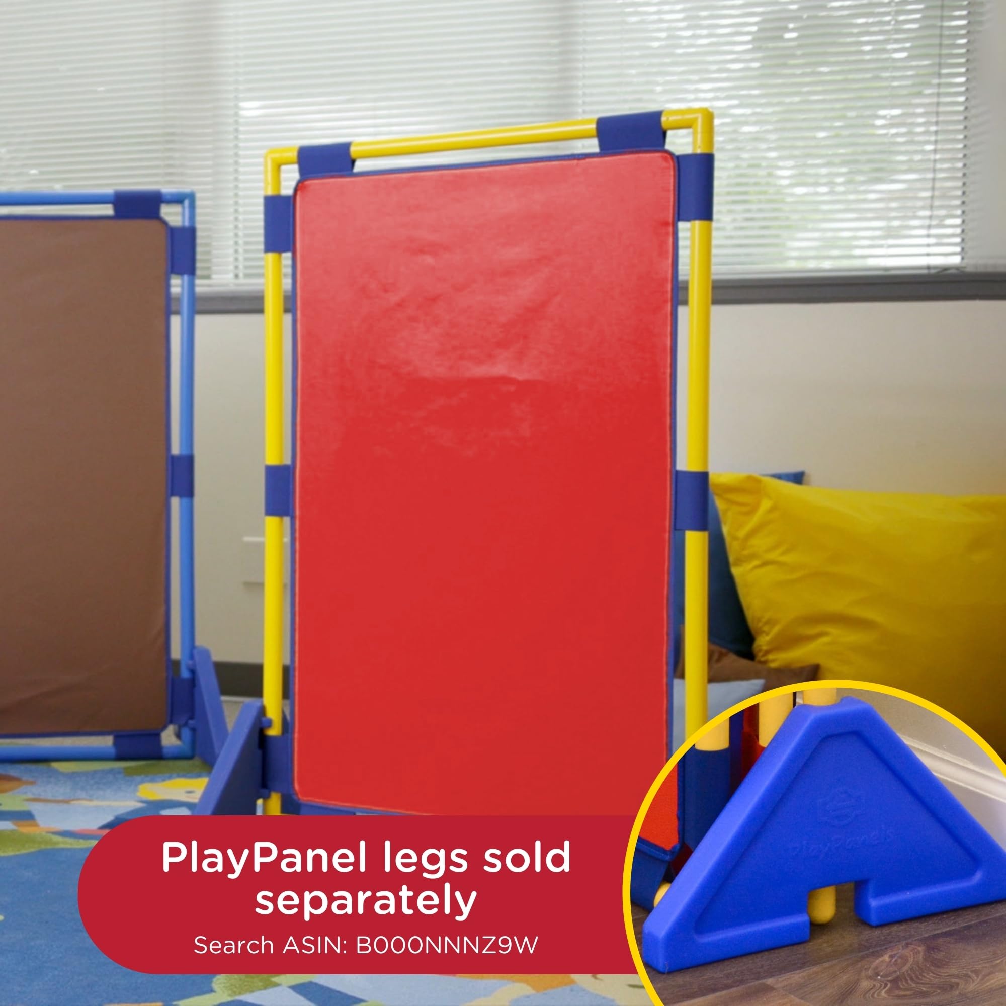 Children's Rectangle PlayPanel - Kids Room Divider & Classroom Partition Screen for Daycare, Preschool - Red | Perfect for Play Areas, Learning Spaces & Room Separation