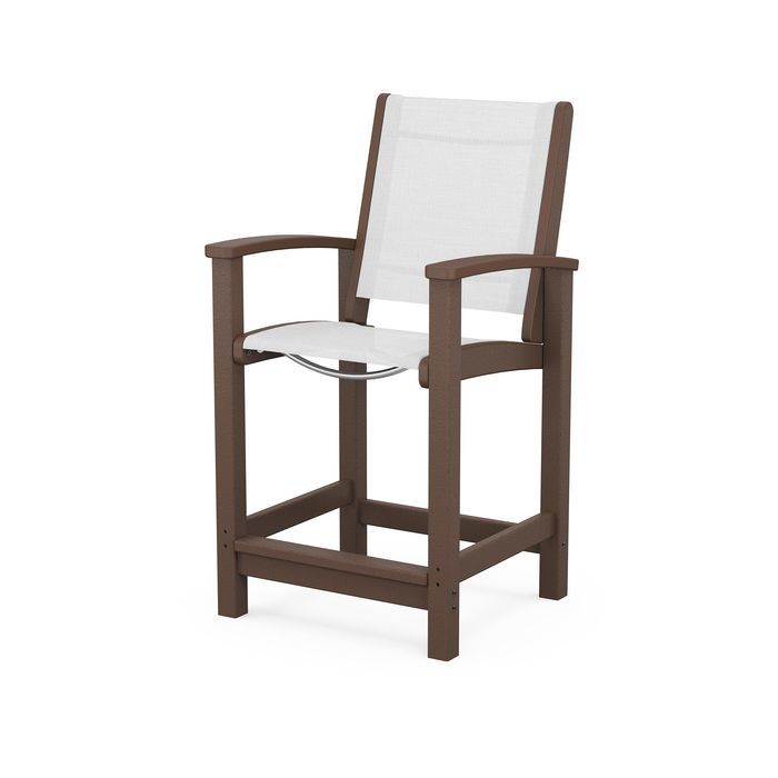 POLYWOOD Coastal Counter Chair - Durable Outdoor Bar Stool for Patio, Deck & Poolside - Weather-Resistant & Low Maintenance