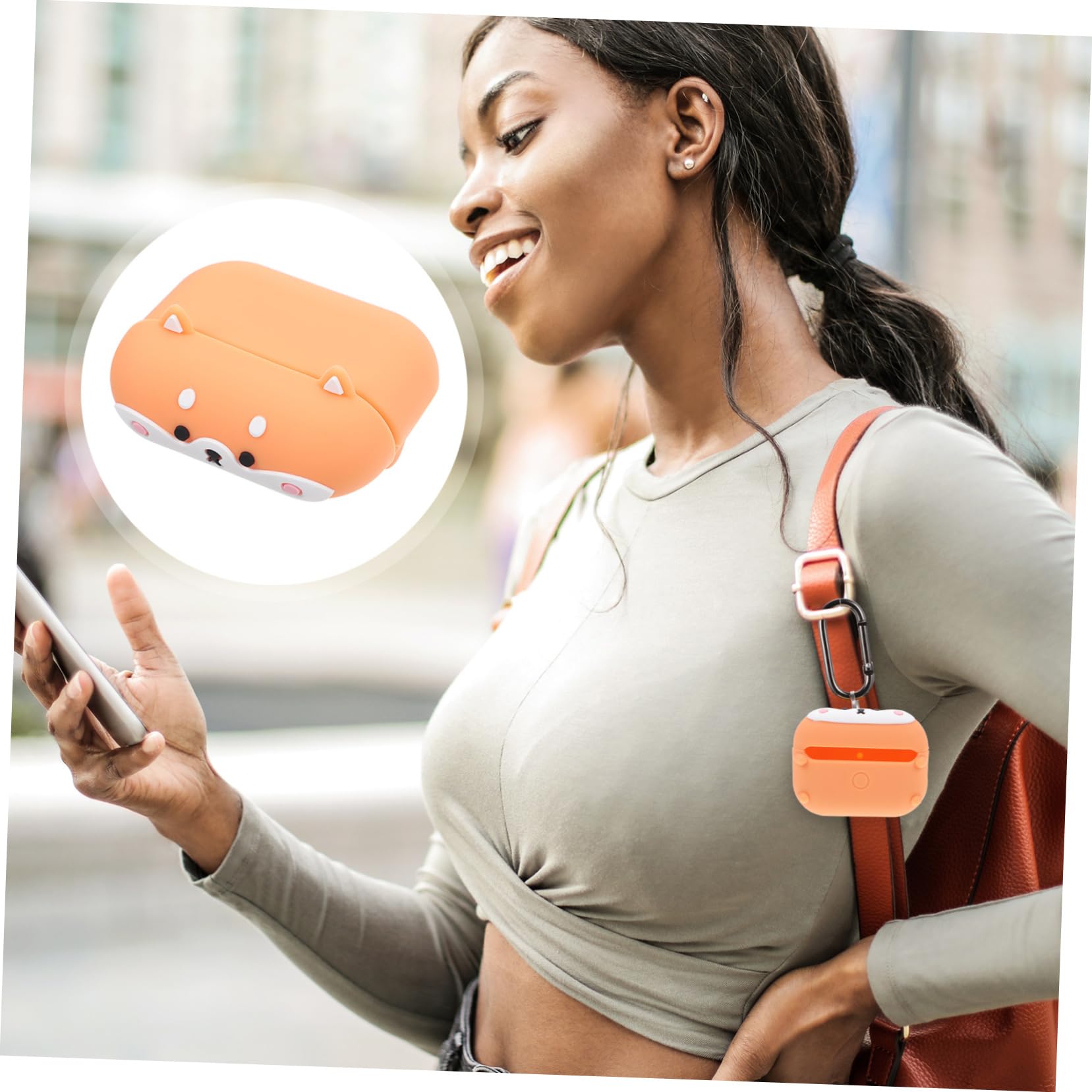 Veemoon Silicone Earbuds Case - Protective Headphone Storage Box Cover for Wireless Earphones | Perfect for Travel, Gym & Daily Use